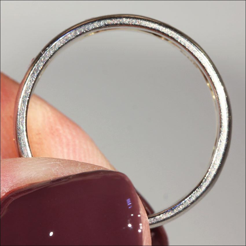 Vintage Yellow and White Gold Band set with Pink Diamonds, size 7.5