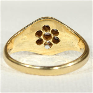 Antique Victorian Diamond Cluster Ring with .3 ctw in 18k Gold