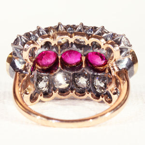 Antique Victorian Diamond and Ruby Ring