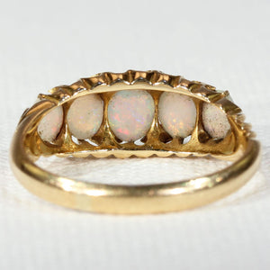 Antique 5 Stone Opal Gold Ring Hallmarked 1905