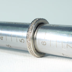 Art Deco French Platinum Diamond Eternity Band, c. 1930 Size 5.5