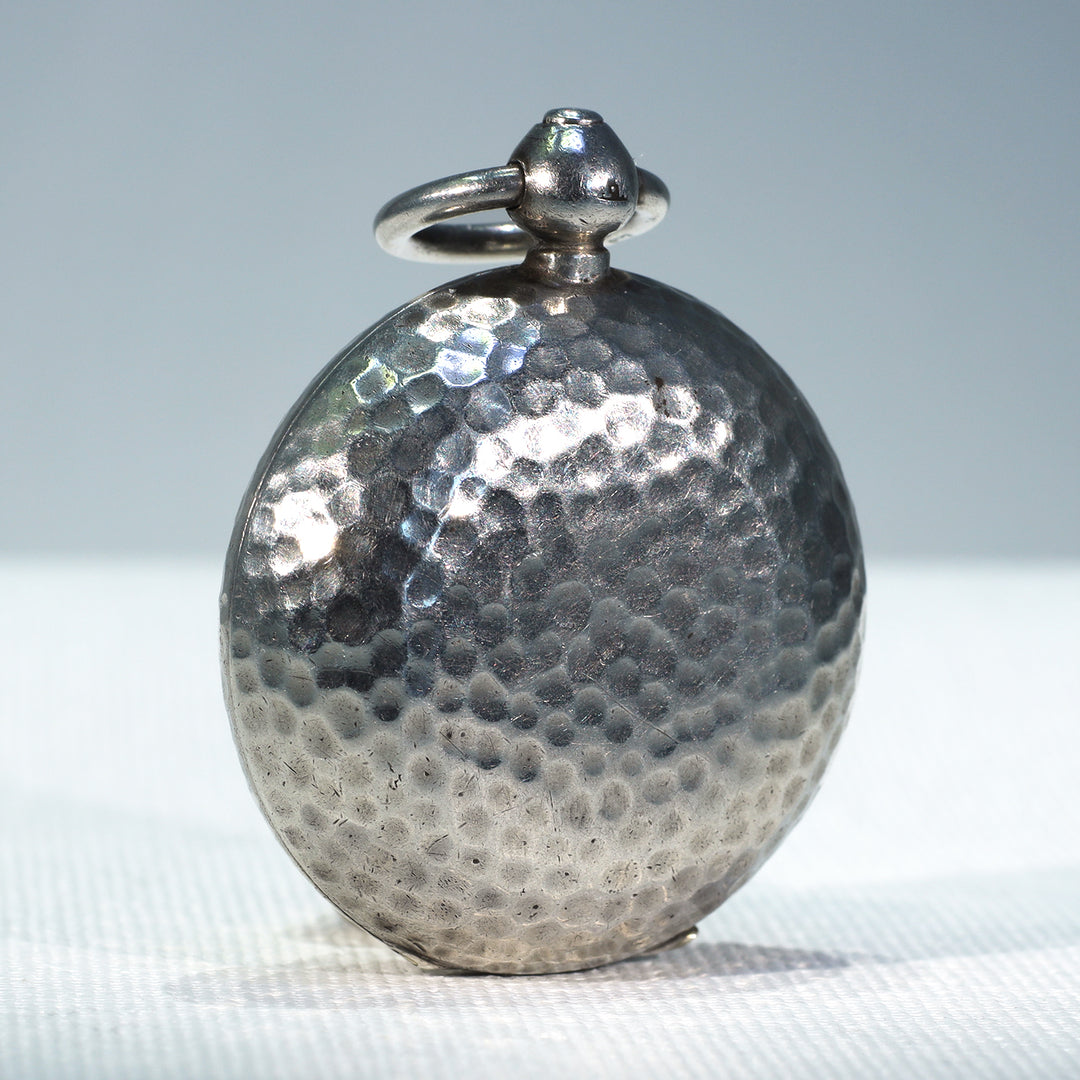 Victorian Silver Hammered Sovereign Case Pendant