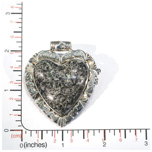 Scottish Granite Heart Brooch 'Forget Me Not'