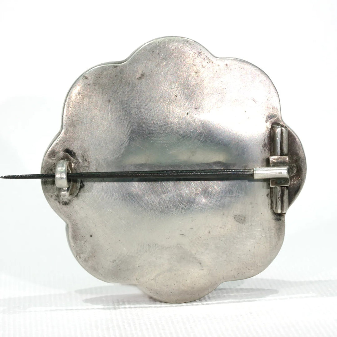 Scottish Silver Agate Rutilated Quartz Brooch