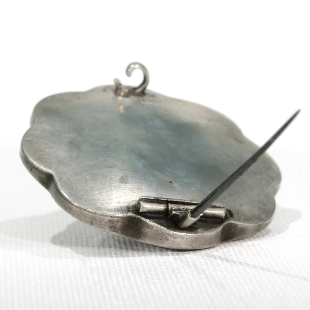 Scottish Silver Agate Rutilated Quartz Brooch