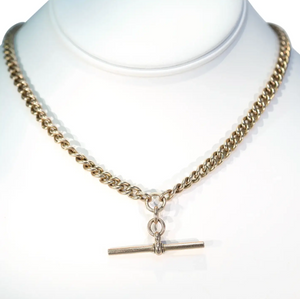 Antique Edwardian Gold Watch Chain Necklace