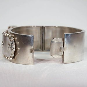 Sterling Silver Victorian Buckle Bangle Bracelet