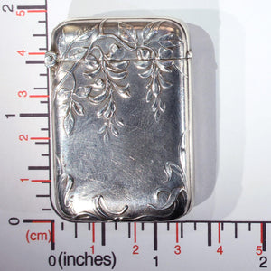 Antique Silver Art Nouveau Vesta Match Holder