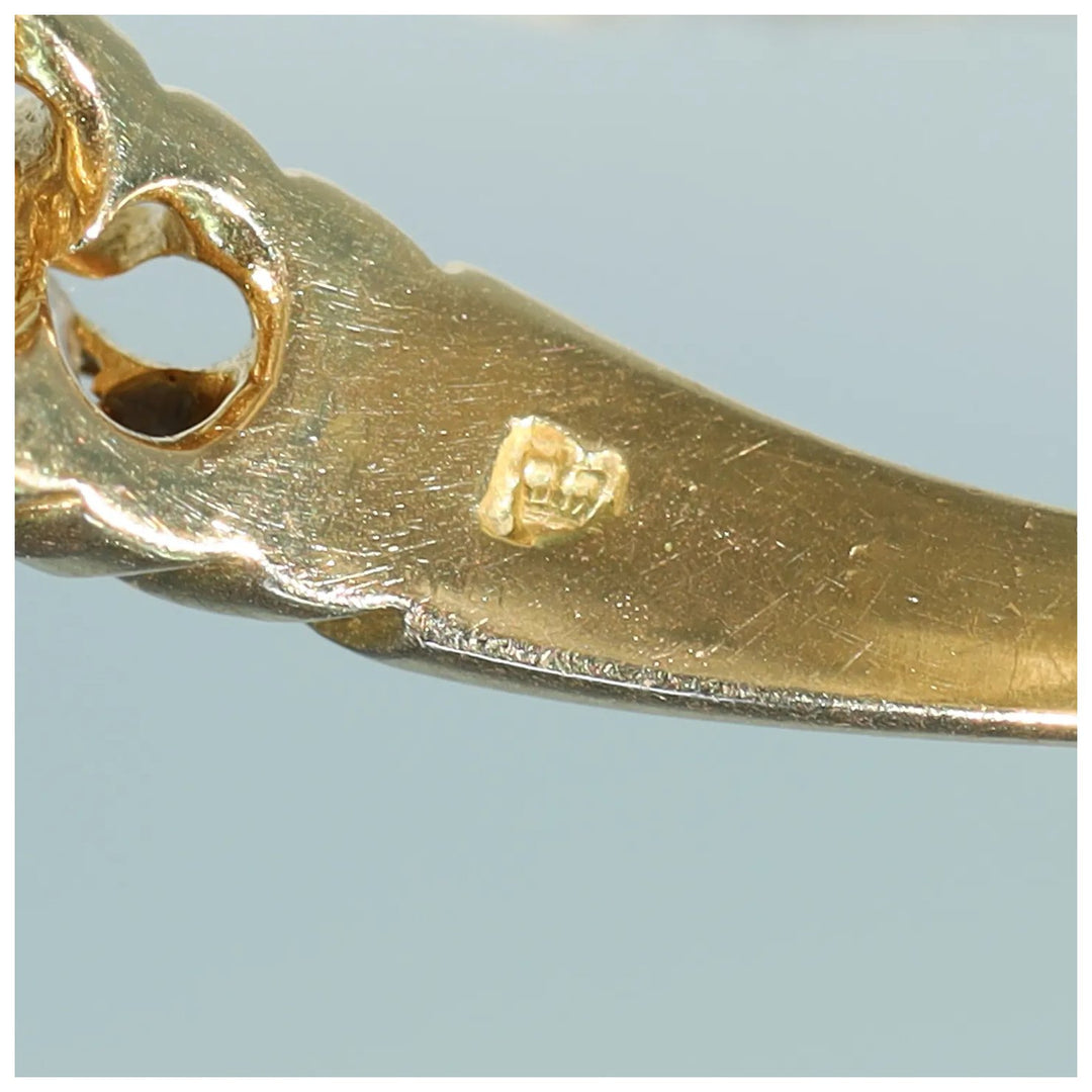 Victorian 5 Diamond Ring 18k Gold 1886