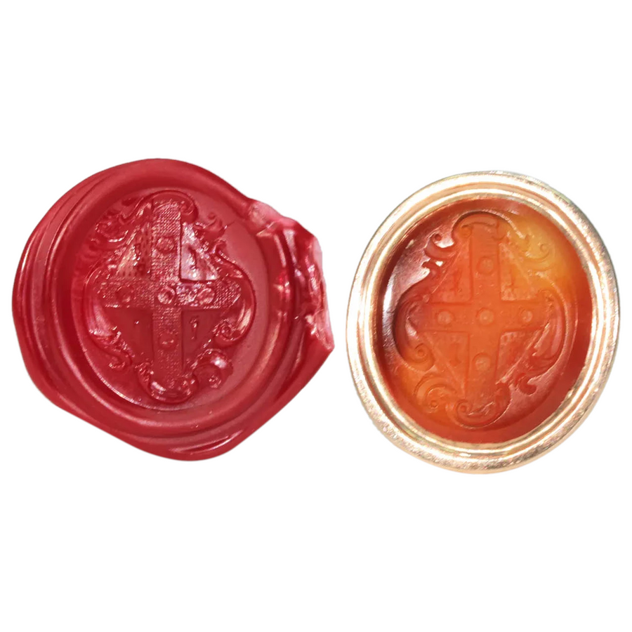Victorian Armorial Carnelian Gold Seal Fob Pendant