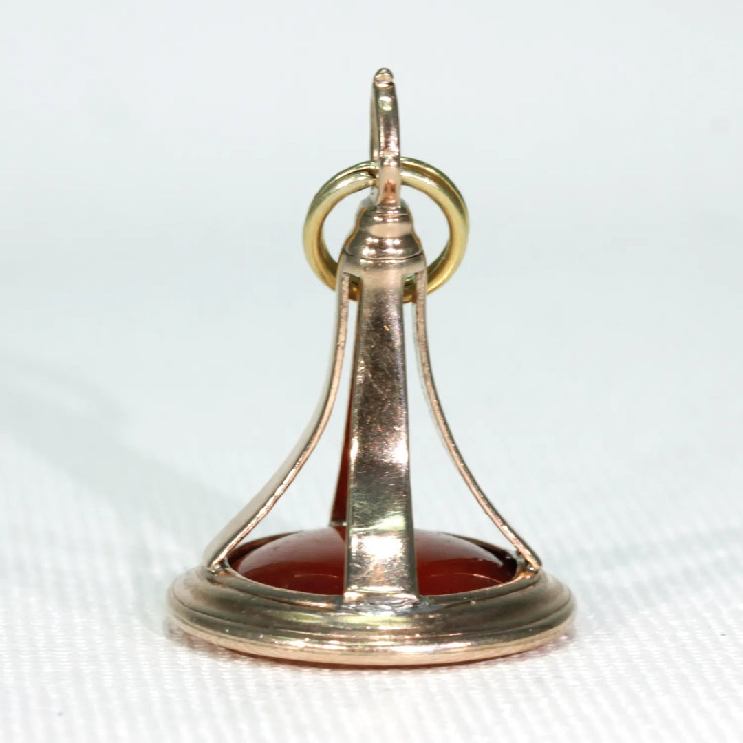 Victorian Armorial Carnelian Gold Seal Fob Pendant