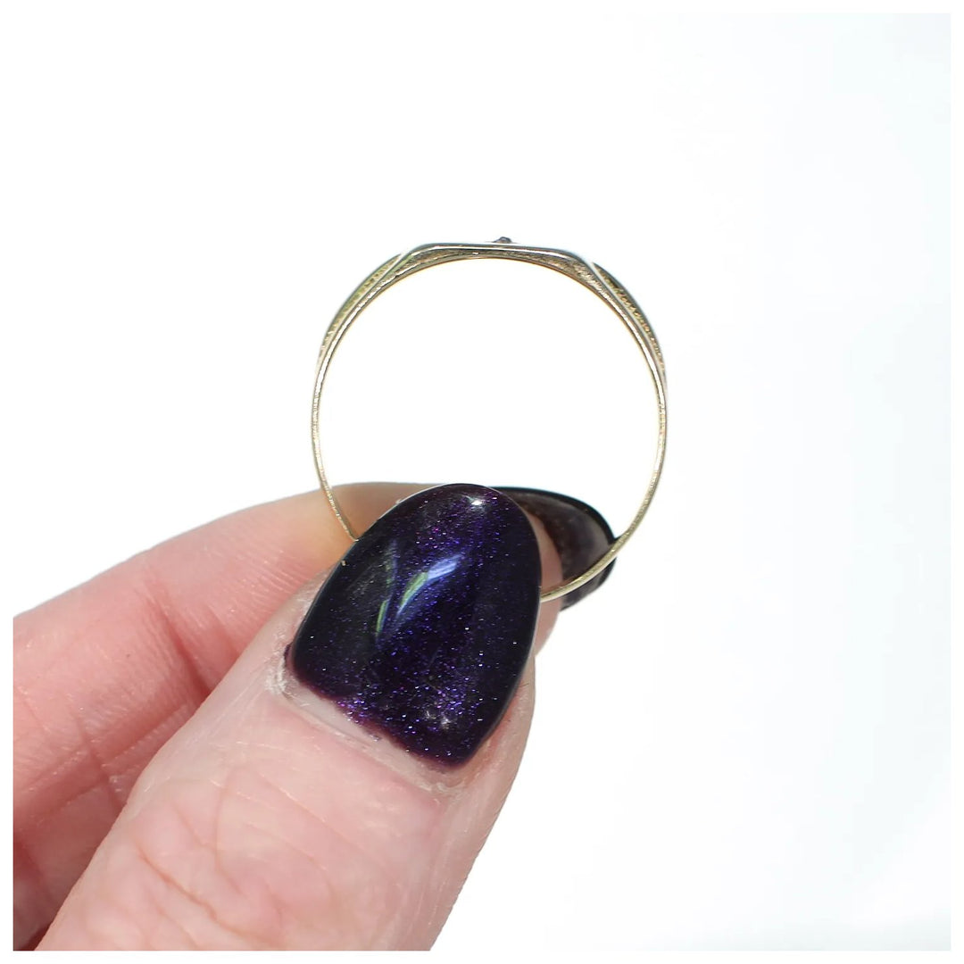Victorian Gentleman's Diamond Ring 18k Gold 1865