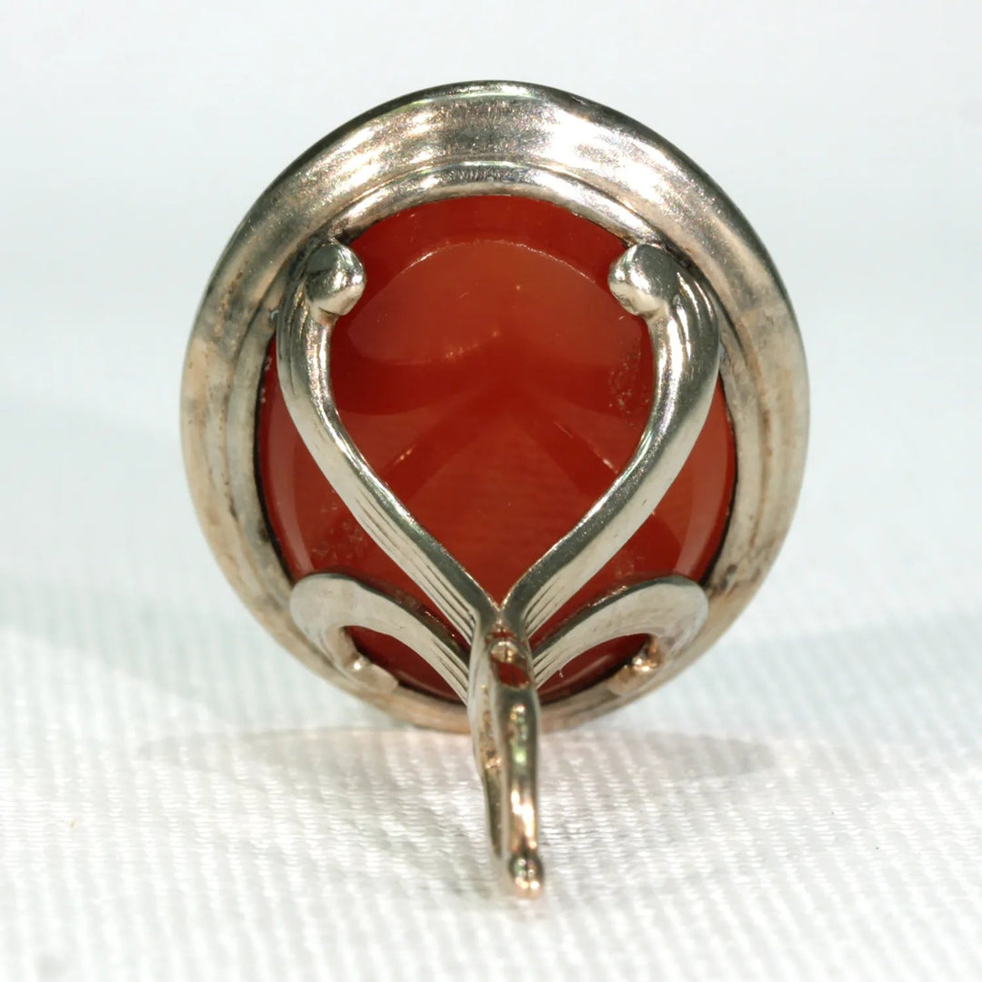 Victorian Gold Carnelian Armorial Seal Fob Pendant 9k Gold