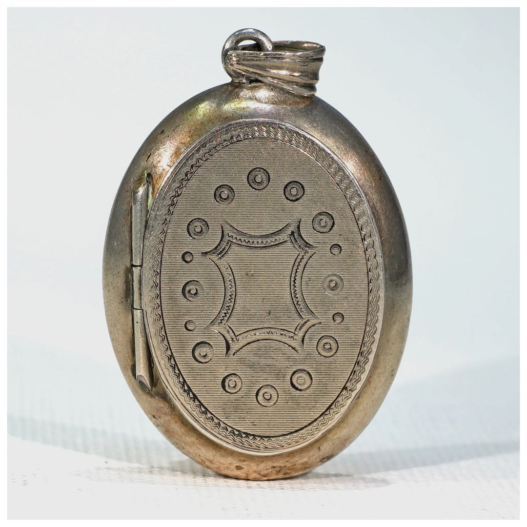 Victorian Gold Enamel Bird Locket Pendant