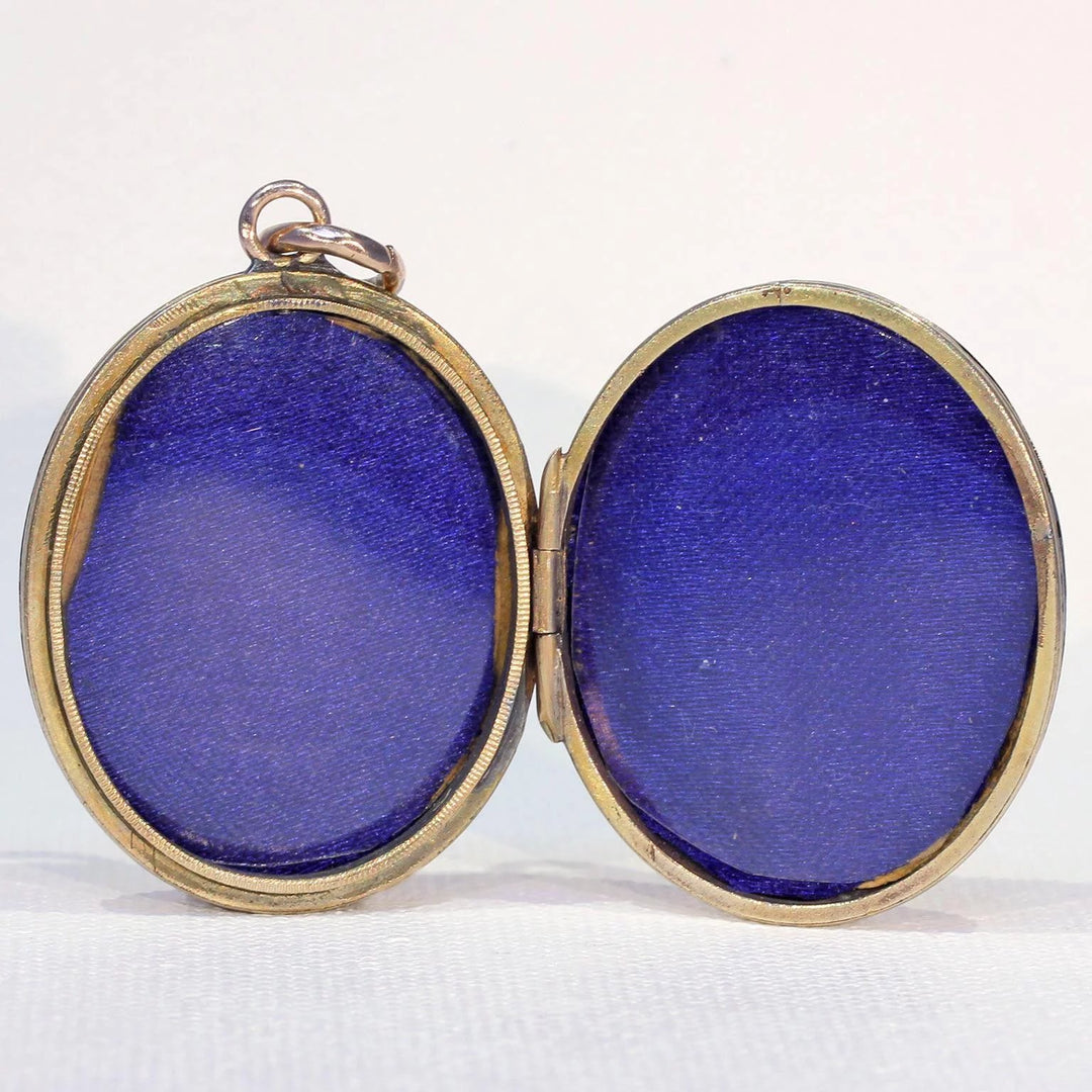 Victorian Gold Mizpah Locket Pendant