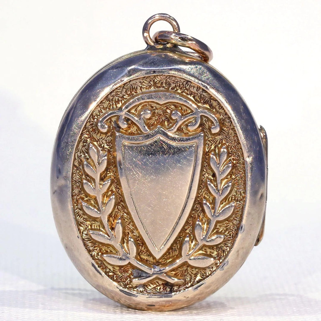 Victorian Gold Mizpah Locket Pendant