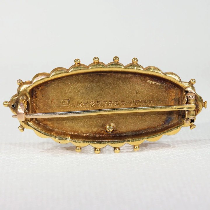 Victorian Hidden Message Brooch Pin 'Forget Me Not'