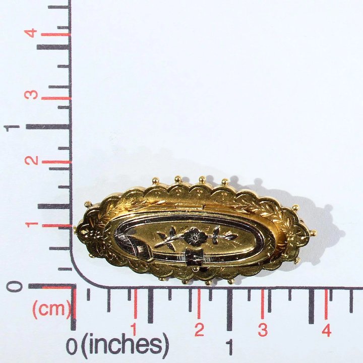 Victorian Hidden Message Brooch Pin 'Forget Me Not'