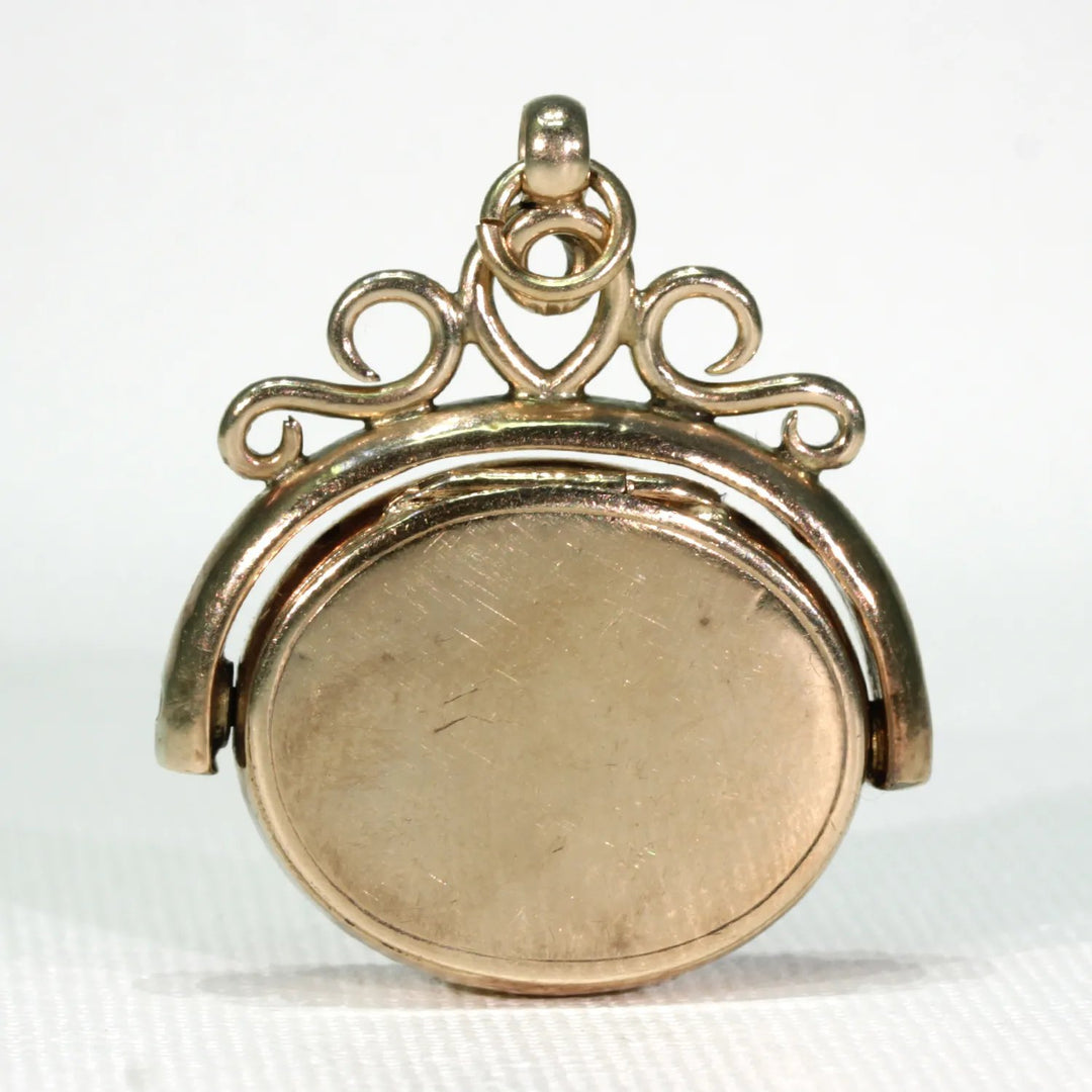 Victorian Locket Flip Fob Carnelian Pendant