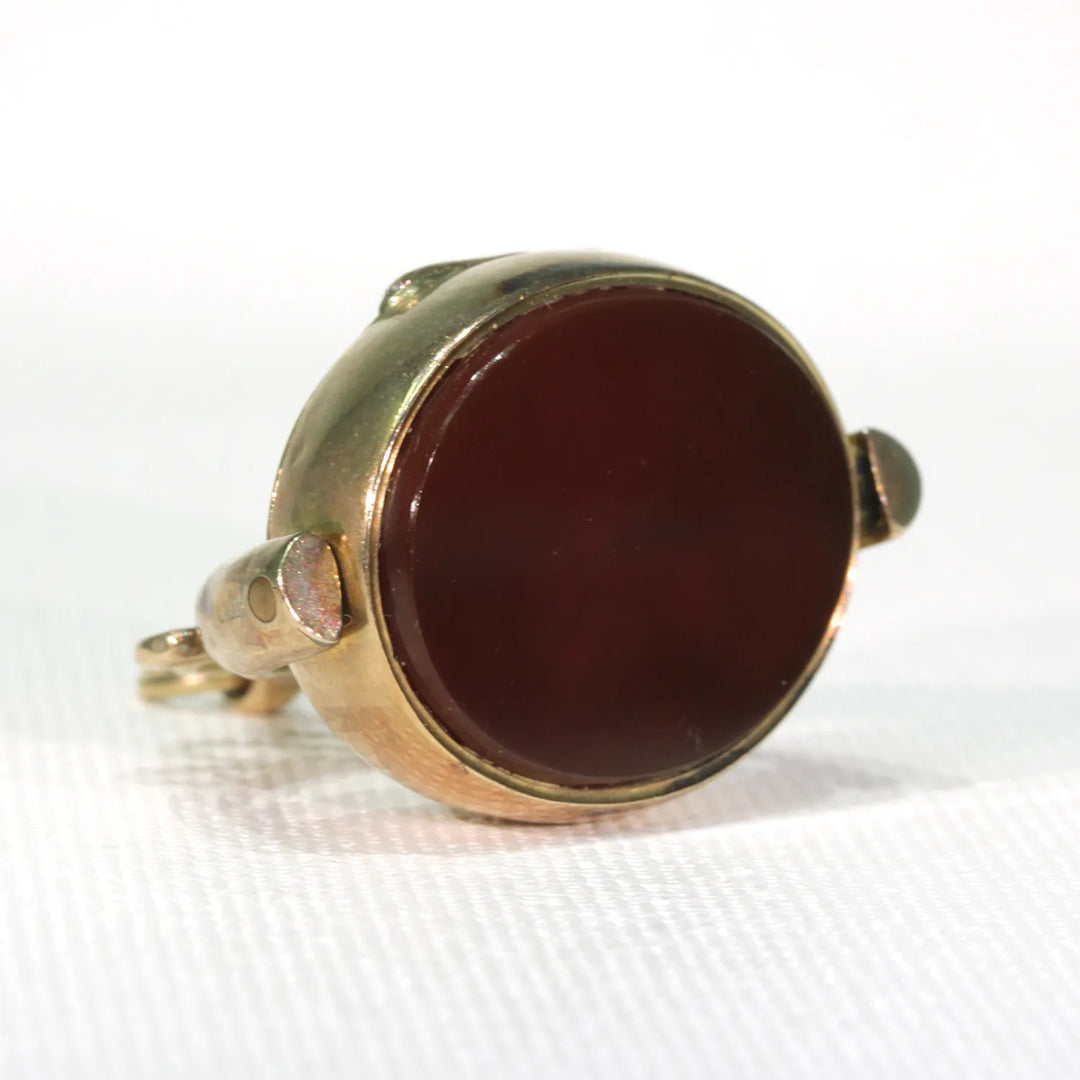 Victorian Locket Flip Fob Carnelian Pendant
