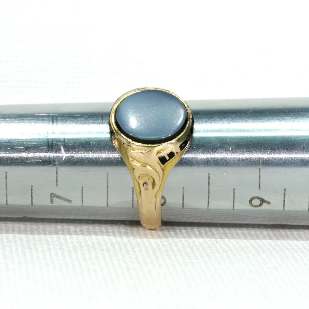 Victorian Sardonyx Memorial Ring 18k Gold In Memory Of