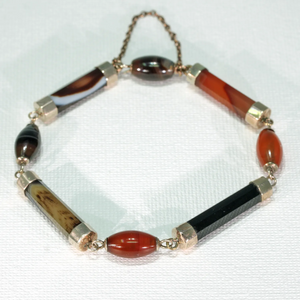 Victorian Scottish Agate Gold Bracelet