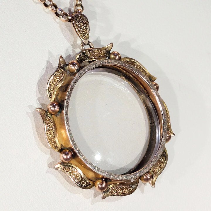 Victorian Sunburst Frame Locket Pendant 9k Gold English