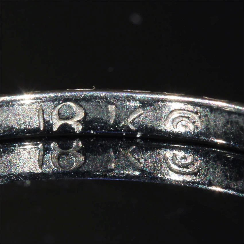 Vintage 18k Gold Light Thin Band Engraved and Inscribed Circa 1937