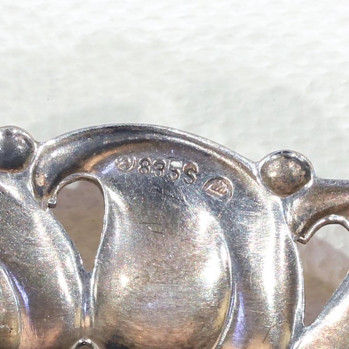 Vintage Blue Paste Silver Pendant Necklace