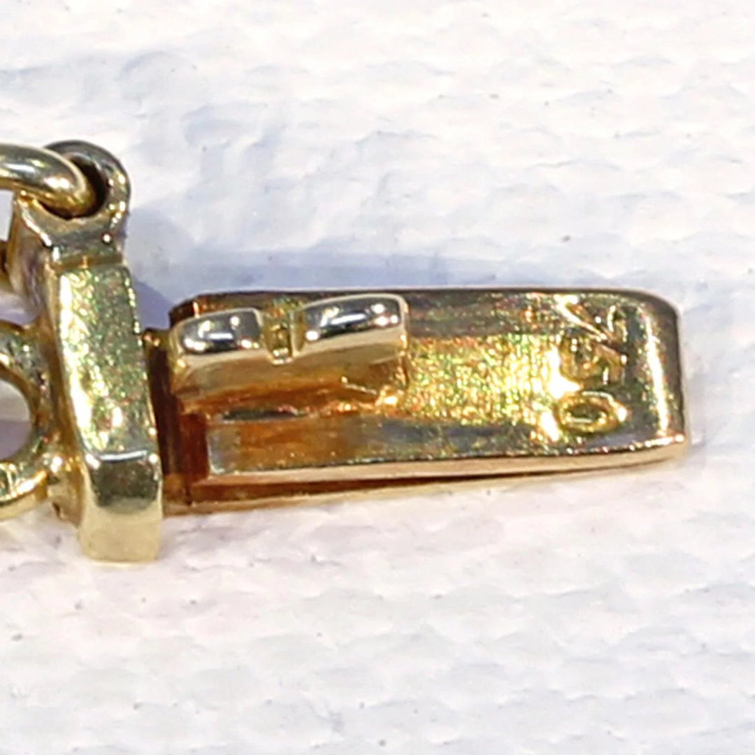 Vintage 18k Gold French Long Chain Necklace 34 inches