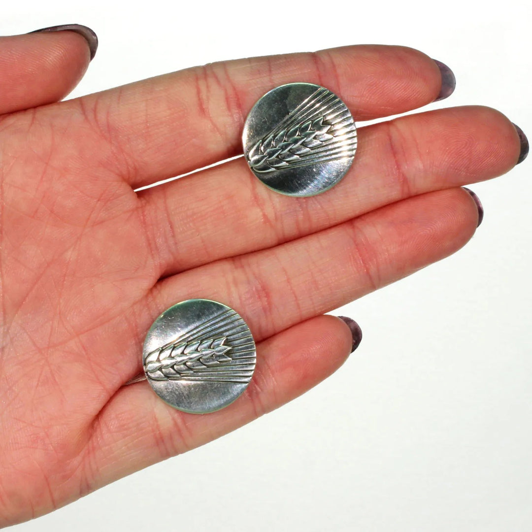 Vintage George Jensen Wheat Sheaf Silver Cufflinks