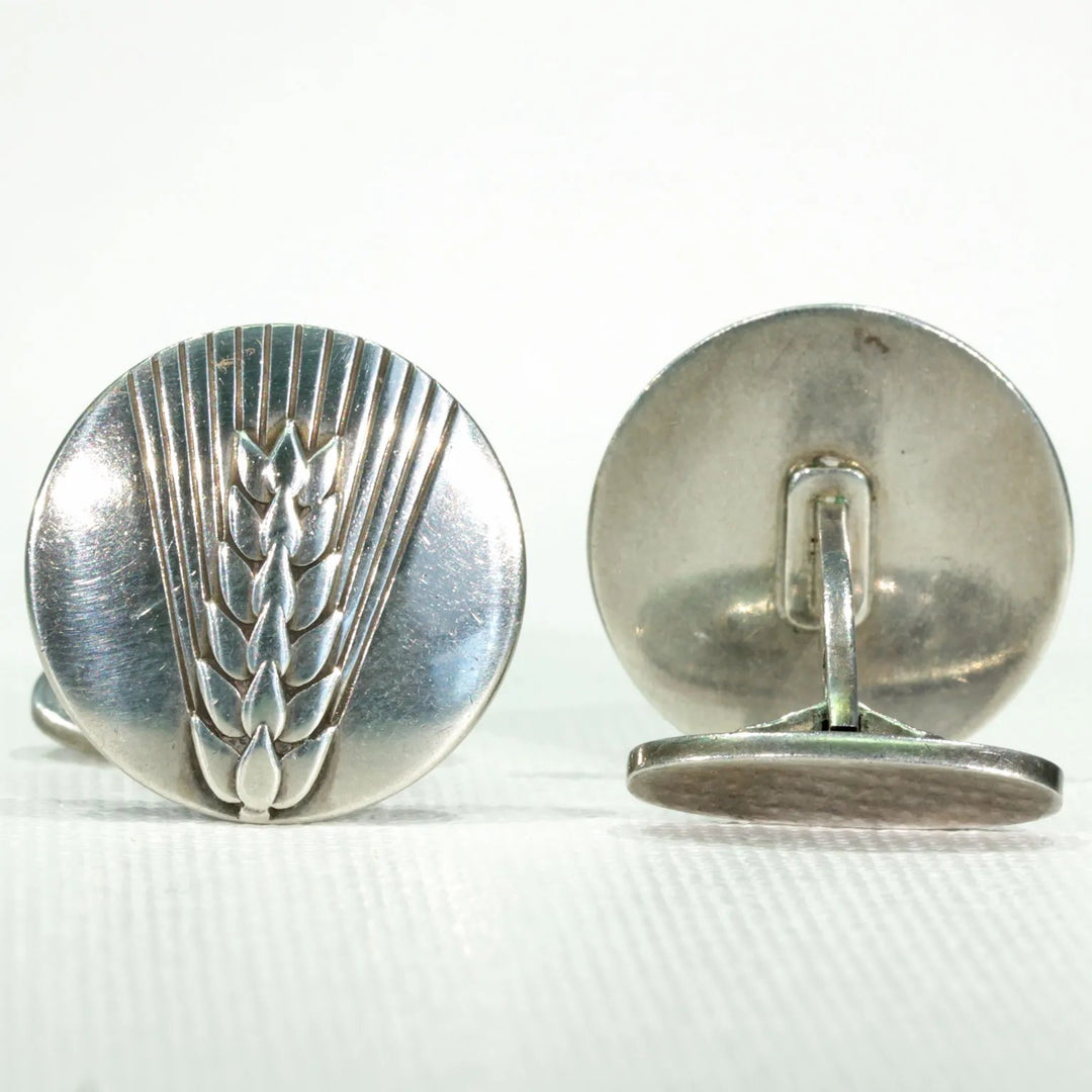 Vintage George Jensen Wheat Sheaf Silver Cufflinks