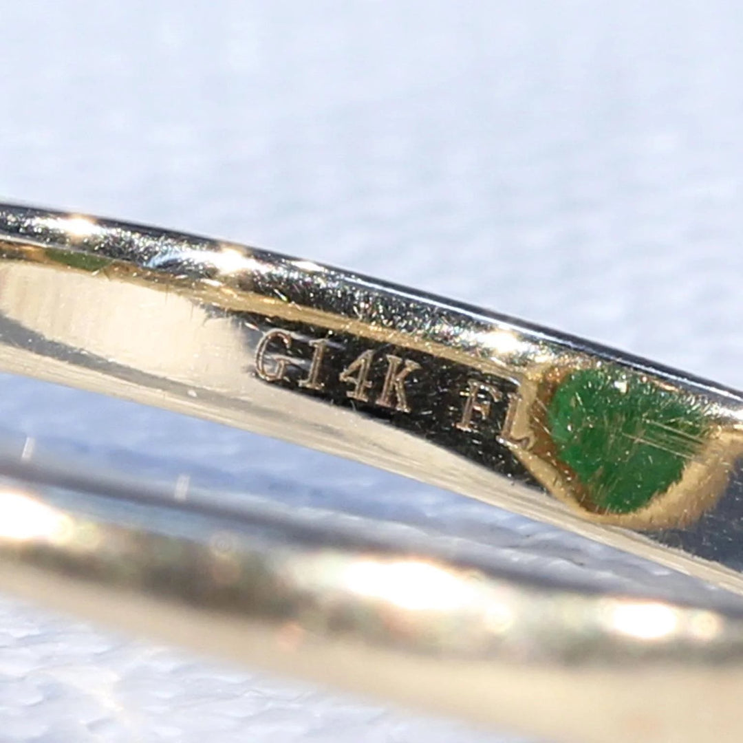 Vintage 14k Gold Jade Ring