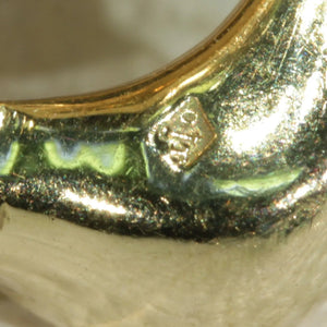 Vintage Impressionist Diamond Moonstone Ring Pendant 18k Gold French Designer