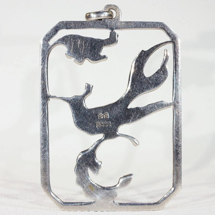 Vintage Silver Danish Bird of Paradise Pendant