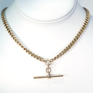 Antique Edwardian Gold Watch Chain Necklace