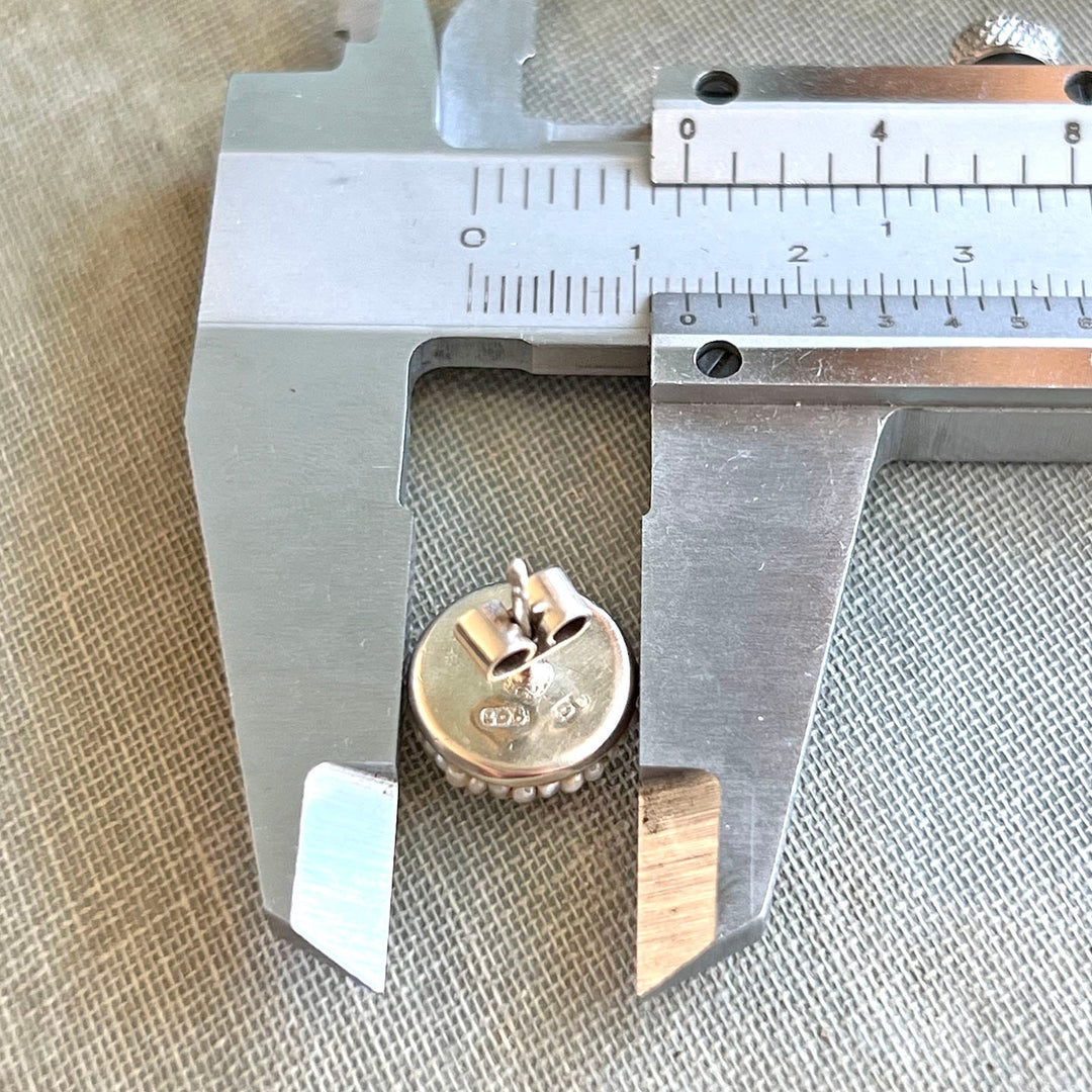 Antique Edwardian Gold Zircon and Seed Pearl Earrings, c.1910