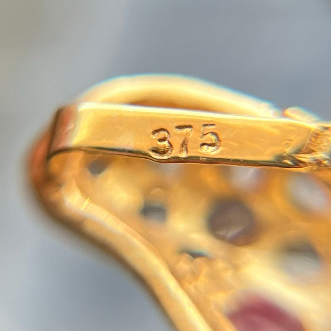 1950s Gold Diamond-Set Puppy Brooch Ruby Eye