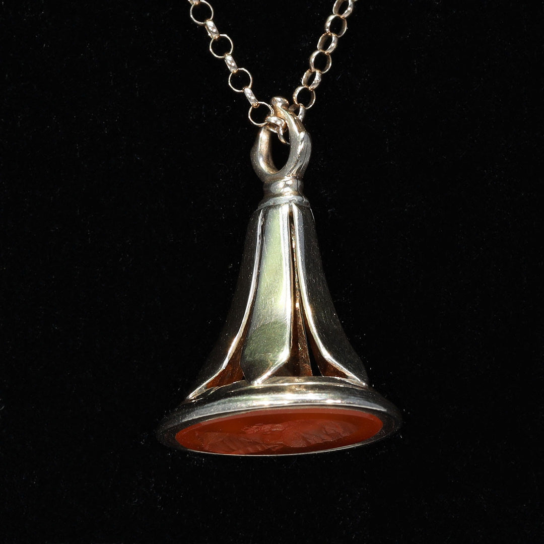 Victorian Gold Carnelian Shakespeare Seal Fob c.1870