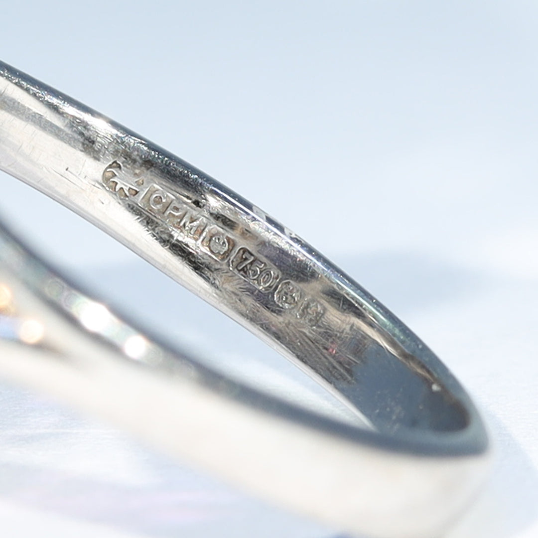 Birmingham 2000 hallmarked white gold amethyst ring