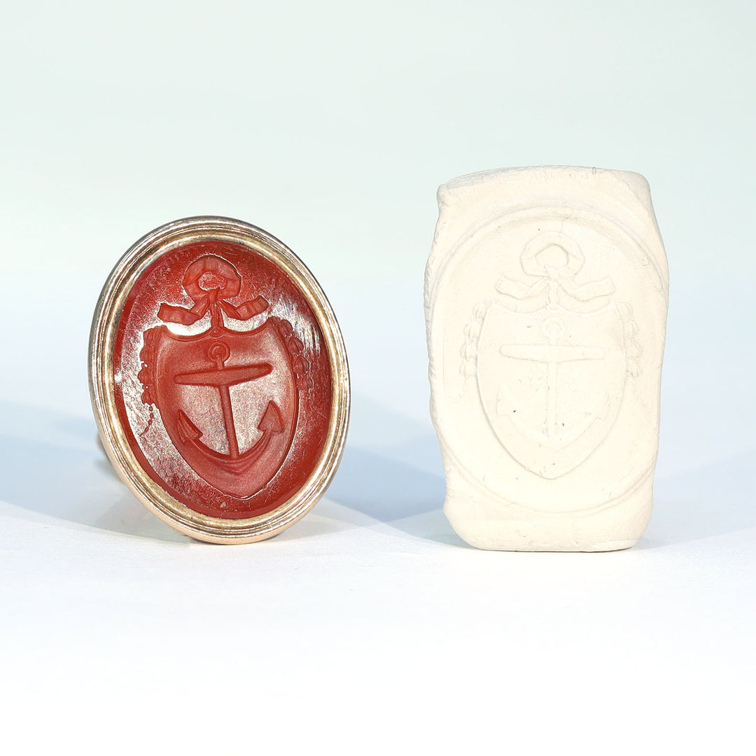 Georgian Gold Carnelian Anchor Seal Fob c.1820