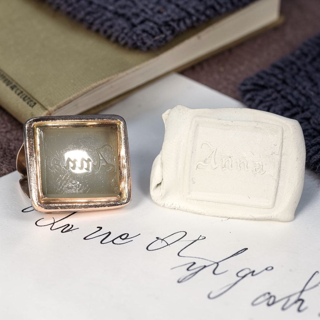Antique Victorian Gold Chalcedony “Anna” Fob, circa 1850