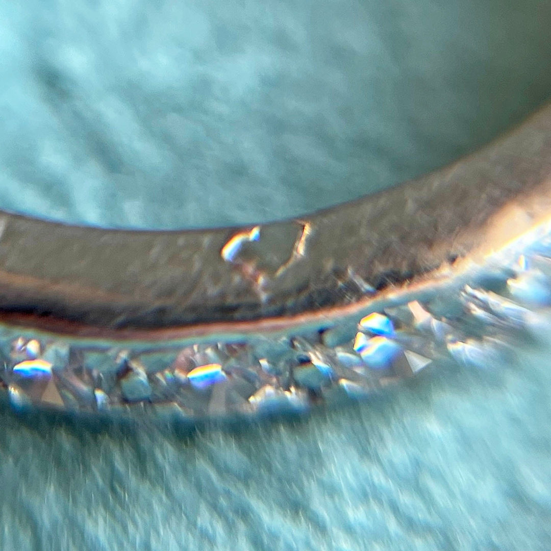 Belle Epoque French Diamond Eternity Band Ring Platinum, c.1920