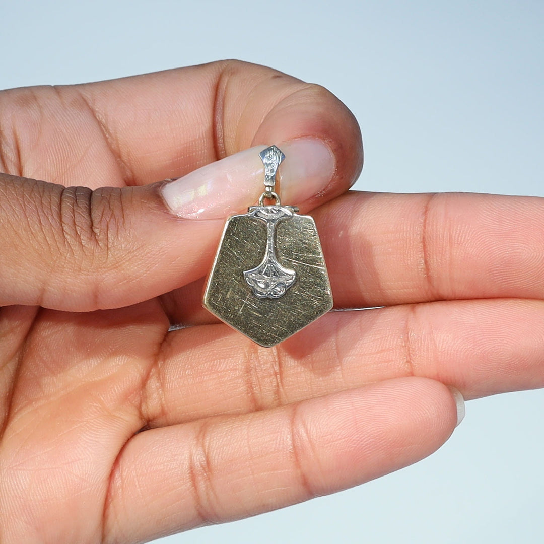 Antique Gold and Palladium Engraved Locket c. 1920