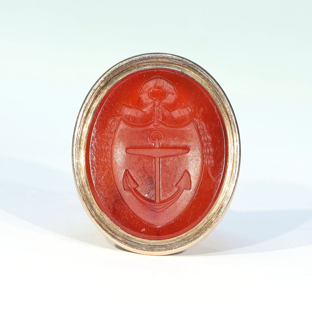 Georgian Gold Carnelian Anchor Seal Fob c.1820