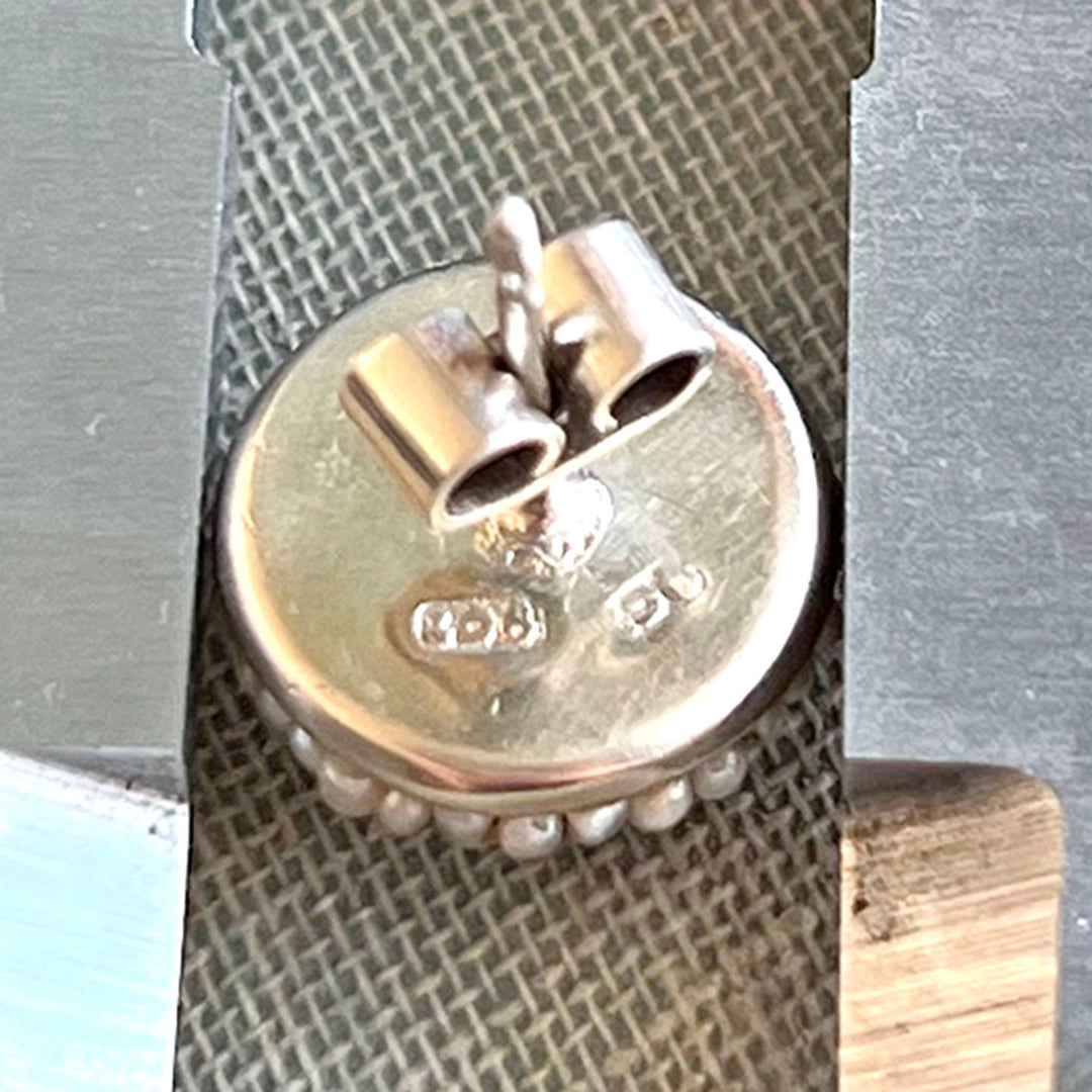 Antique Edwardian Gold Zircon and Seed Pearl Earrings, c.1910