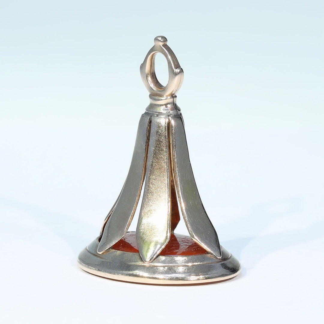 Victorian Gold Carnelian Shakespeare Seal Fob c.1870
