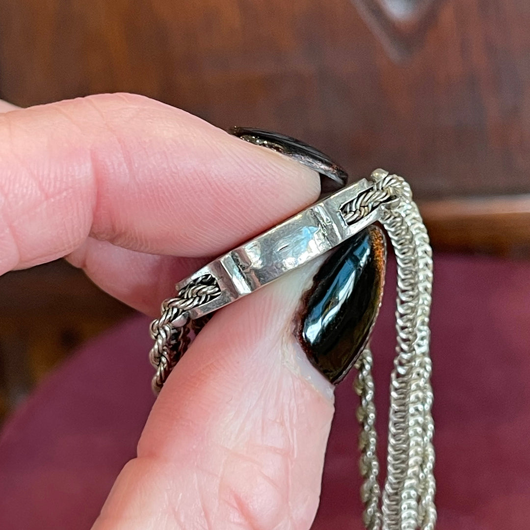 Victorian Silver and Enamel Albertina Bracelet, c. 1880
