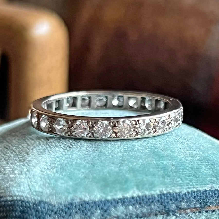 Antique Art Deco Eternity Band Platinum Diamond, c.1920