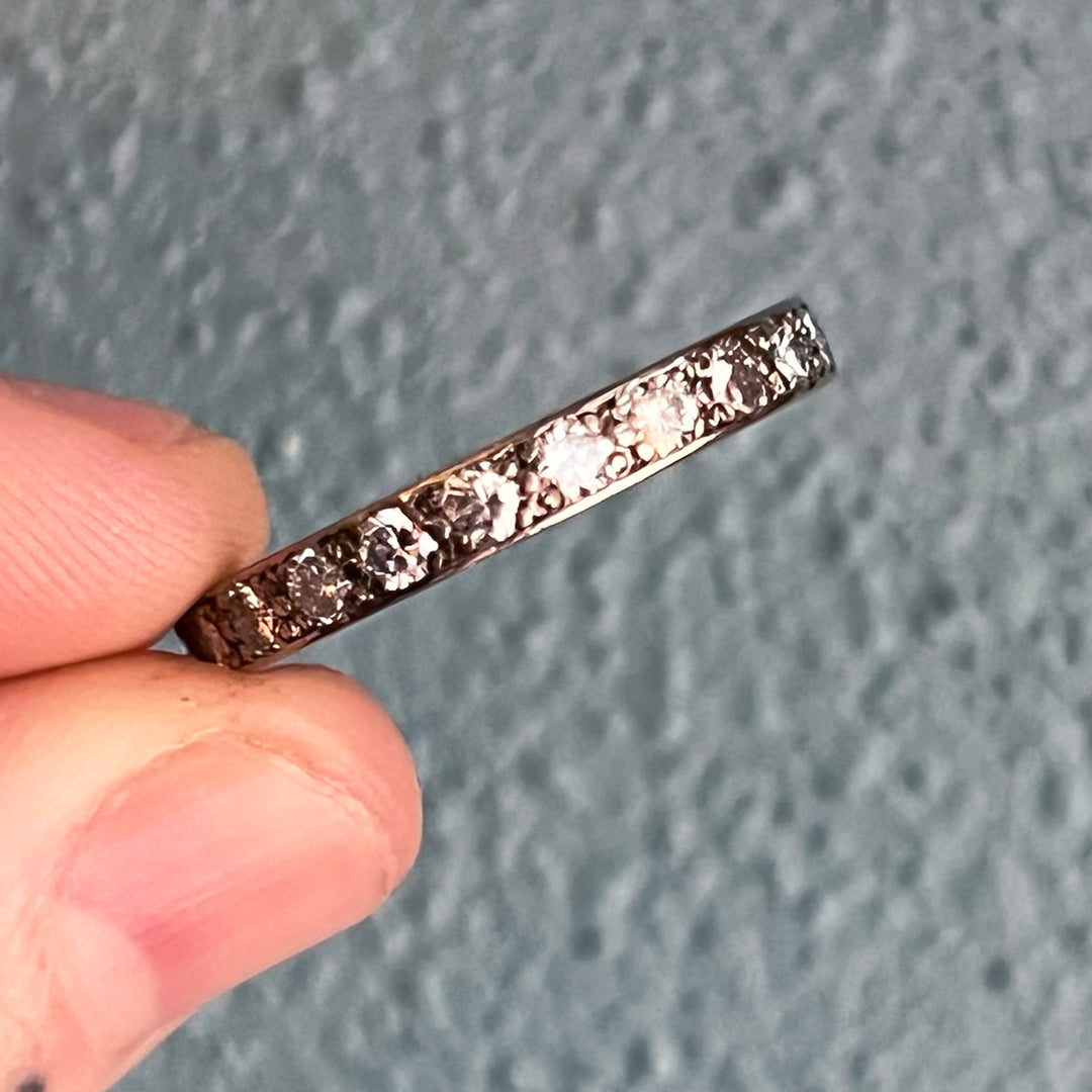 Antique Art Deco Eternity Band Platinum Diamond, c.1920